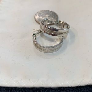 Silver plated hoop earrings